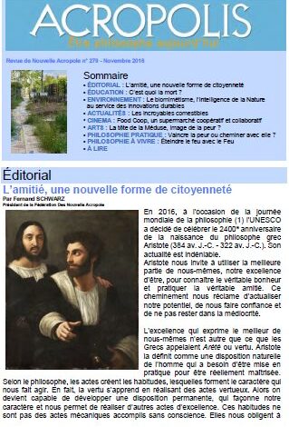 Première de couverture de la Revue Acropolis n°279